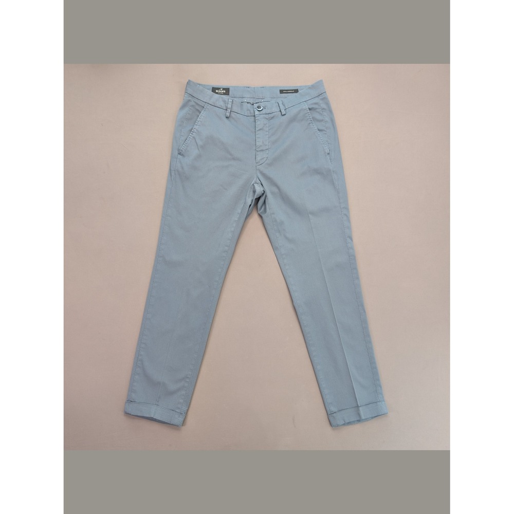 Mason's Torino Blue Slim Pants 32 Italian Stretch Chinos